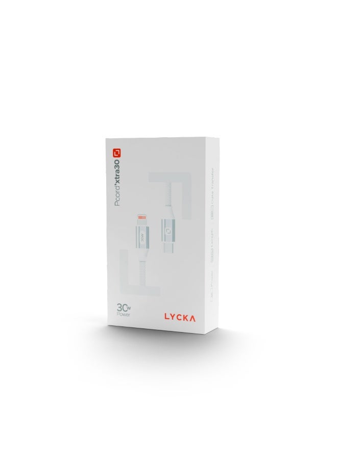 Lycka P Cord XTRA30 30W USB-C to Lightning Fast Charging & Data Sync Cable (2-Meter, White) - Image 5